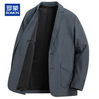 罗蒙 男春秋季休闲宽松西装 暗纹弹力针织外套