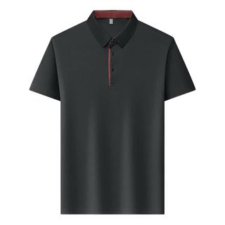 罗蒙 冰丝翻领Polo衫 高级灰 XL 男士T恤