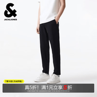 杰克琼斯 杰克·琼斯（JACK&JONES）休闲肌理感面料休闲裤 225214017 E40黑色