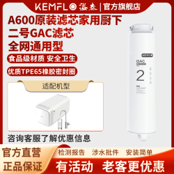 KEMFLO 康富乐KEMFLO A600净水机原装滤芯家用厨下二号GAC颗粒活性炭滤芯