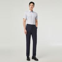 雅戈尔 200支纱棉+桑蚕丝 男士短袖衬衫