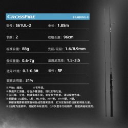 达亿瓦 CROSSFIRE 路亚竿