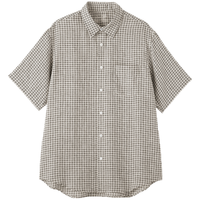 MUJI 无印良品 AC217C6S 汉麻水洗 男士短袖衬衫