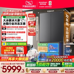 容声 大冰象603L十字四开门双净双系统零嵌入式家用电冰箱一级能效