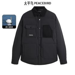 太平鸟 男士衬衫式羽绒服 4XL