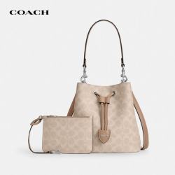 COACH 女包ROWAN水桶手提斜挎包 沙黄CBH07
