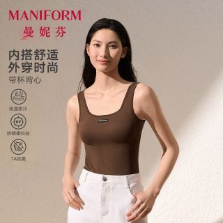 曼妮芬 抗菌排汗修身 女士背心