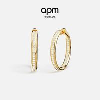 APM Monaco [夏季新品]APM Monaco金黄色精致Riviera耳环圈形简约耳饰礼物