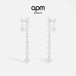APM Monaco Éclat闪耀耳环 银白色 AE15302OX