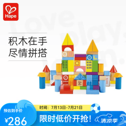 Hape 木质积木 E8477 100粒成长启蒙积木