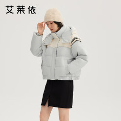艾莱依 90%绒复古灯芯绒拼接超短款羽绒服 3色可选 6024704183