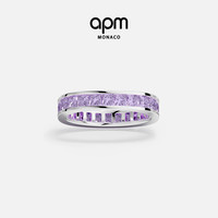 APM Monaco [明星同款]APM Monaco淡紫色Monaco Pavé Lilas戒指女官方旗舰店