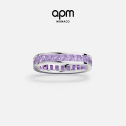 APM Monaco [明星同款]APM Monaco淡紫色Monaco Pavé Lilas戒指女官方旗舰店