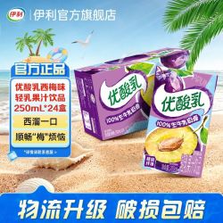 伊利 优酸乳轻乳果汁饮品 西梅味 250ml*24盒