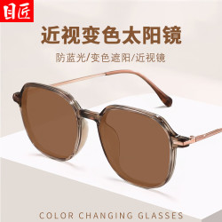 目匠 自动感光变色近视眼镜+1.61防蓝光变色0-800度（多款镜架可选）