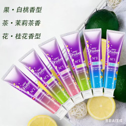 欧舒比 六支家庭装 聚划算）口香糖益生菌牙膏 清新口气茶香留香