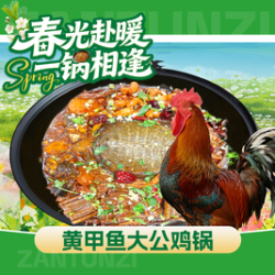 4-5人套餐 黄甲鱼大公鸡锅 289.9