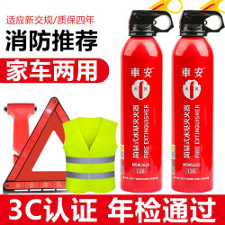 宜安 国标车载灭火器车用家用水基防爆防冻摩托车电车汽车年审灭水器