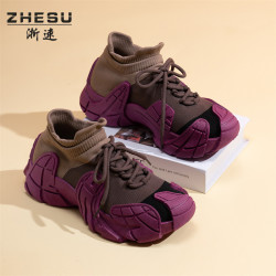 ZHESU/浙速新款女鞋一脚蹬增高轻便软底百搭30-40岁鞋子运动休闲