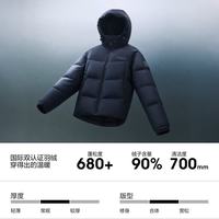 波司登 短款连帽加厚羽绒服 黑色