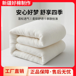 新疆棉 长绒棉花被子 单人床垫被褥 加厚保暖冬被芯