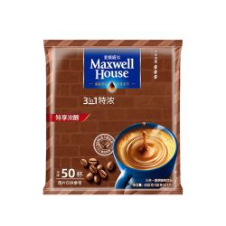 麦斯威尔 MAXWELLHOUSE/麦斯威尔特浓50条三合一速溶咖啡即溶咖啡粉条装