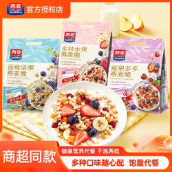 西麦 燕麦脆多种水果草莓蓝莓坚果燕麦脆自律早餐冲饮即食代餐450g