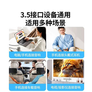 禄讯 3.5mm音频线 公对公 0.5米