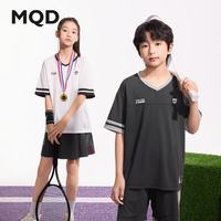 MQD马骑顿 男童夏款透气印花短袖T恤 碳黑 140cm