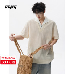 OEMG 老钱风麦穗纹男士短袖T恤 拼接款