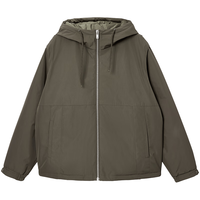 JACK&JONES 26年男装棉服 灰橄榄绿 M(175) 可拆卸两件装