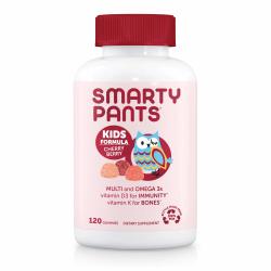 SmartyPants 多种维生素 增强免疫力 每瓶120粒果冻状 樱桃莓果味 不含麸质 1件装 适合儿童
