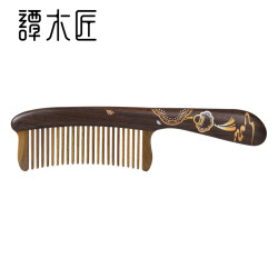 谭木匠 七夕节新品镶齿梳永遇乐天然木梳子女士专用送女朋友礼物
