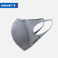 Zamst 运动口罩高透气轻薄舒适可水洗防护口罩时尚立体户外运动面罩护具 黑色 小号