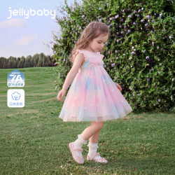 jellybaby 女童连衣裙甜美无袖网纱裙超仙背心裙 JQG62794
