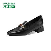 MULINSEN 木林森 E8268136 女士单鞋 （黑色、35)