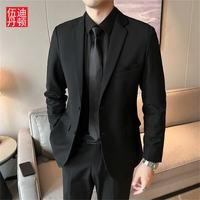 伍迪丹顿（WODYDATON）西服套装男士外套商务职业正装高级感上班工作服西装 2XL 