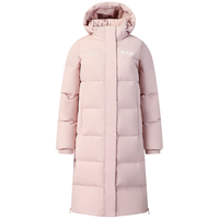 FILA 斐乐 女士长款连帽保暖羽绒服