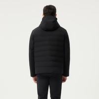 坦博尔 TAF320279A 鹅绒轻薄连帽羽绒服 黑色 2XL