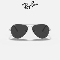 Ray-Ban RayBan雷朋墨镜偏光飞行员太阳眼镜防紫外线男女开车专用0RB3689（深黑色镜片62尺寸）