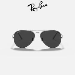 Ray-Ban RayBan雷朋墨镜偏光飞行员太阳眼镜防紫外线男女开车专用0RB3689（深黑色镜片62尺寸）