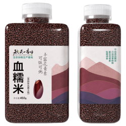 秋天一亩田 东北软糯血糯米 450g 黑糯米