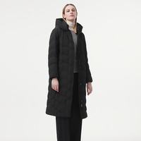 坦博尔 五折反季!鹅绒长款连帽直充保暖外套商场同款 TBF320296A