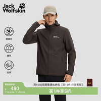 Jack Wolfskin jackWolfskin狼爪春夏BORNBERG男款连帽软壳衣夹克5032071 泥棕色/D0108 XL