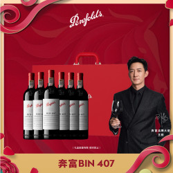 奔富 Bin 407赤霞珠红葡萄酒750ml*6支箱装原瓶进口行货正品