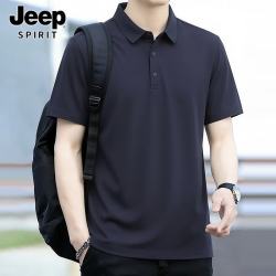 JEEP SPIRIT 吉普短袖polo衫男士夏季T恤上衣服男装休闲通勤商务半袖M