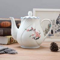 陶瓷茶壶家庭大容量水壶耐高温过滤壶酒店餐厅耐热大号壶包邮