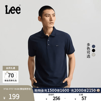 Lee 26春夏新品标准版翻领小Logo徽标男短袖polo衫