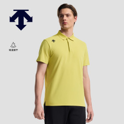 迪桑特 TRAINING系列男士吸湿速干D-TOUGH短袖POLO衫新品 MU-芥末黄 L (175/96A)