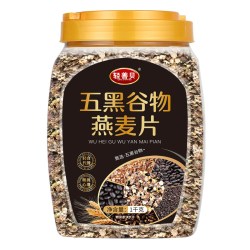轻善贝 高纤五黑燕麦片 1000g 1桶